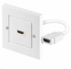 Microconnect HDMWALL1 presa energia HDMI Bianco (HDMI wall socket 1 port white - 1080P, 3D. HDCP, High speed. - Warranty: 300M)