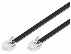 Microconnect MPK102S cavo telefonico 2 m Nero (Modular Straight RJ12 6C/6P 2m - Flat cable, Black - Warranty: 300M)