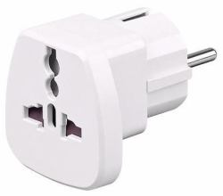Microconnect PETRAVEL adattatore per presa di corrente Universale Bianco (Universal Travel adapter white - work to UK, US, DK, CH, IT. - This adapter doesn't convert line voltage! - Warranty: 300M)