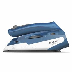 Taurus EASY TRIP Ferro da stiro a secco e a vapore Piastra in Ceramica 1100 W Blu, Bianco 