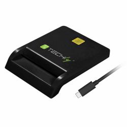 Techly Lettore/Scrittore di Smart Card USB-C™ Compatto Bianco 