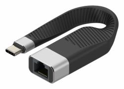 Techly Cavo Corto Piatto USB-C Maschio a RJ45 Femmina FPC 14,4 cm 