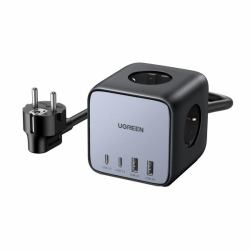 Ugreen Diginest Cube 7-in-1 3 presa[e] AC Tipo C 1,8 m 4 3680 W Nero 