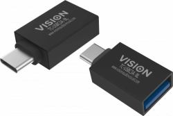 Vision TC-USBC3A/BL adattatore per inversione del genere dei cavi USB C USB 3.0 A Nero 