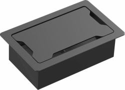 Vision TC3 SURRTB organizer per cavi Scatola portacavi Scrivania Nero, Bianco 1 pezzo[i] 