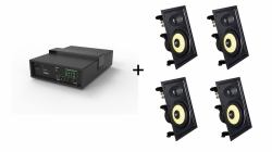 Vivolink Audiopack Subwoofer + 4 x premium in-wall speakers - [Limited Bundle Pack Offer] Nero Cablato 110 W 