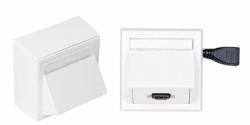 Vivolink WI221184-AMP presa energia HDMI Bianco 
