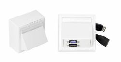 Vivolink WI221261 presa energia HDMI + USB A Bianco 