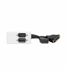 Vivolink WI221267 presa energia HDMI + DisplayPort Bianco 
