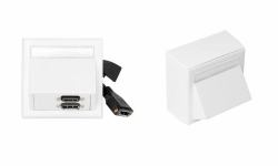 Vivolink WI221292 presa energia HDMI + DisplayPort + 3.5mm Bianco 