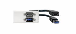 Vivolink WI221295 presa energia HDMI + USB A Bianco 