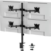 VonHaus Quad Monitor Stand for 13-32" Screens, Four Screen Monitor Desk Mount, Height Adjustable, Easy Assemble Stand with Full Tilt, Rotation & Swivel Arms, VESA 75x75 & 100x100mm