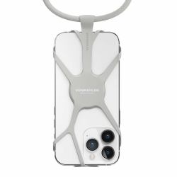 Vonmählen Infinity tracolla Telefono cellulare Nylon, Silicone Grigio 